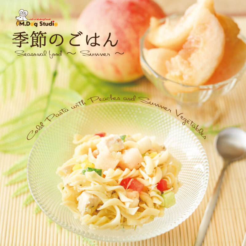 cold pasta-peach-vegetable